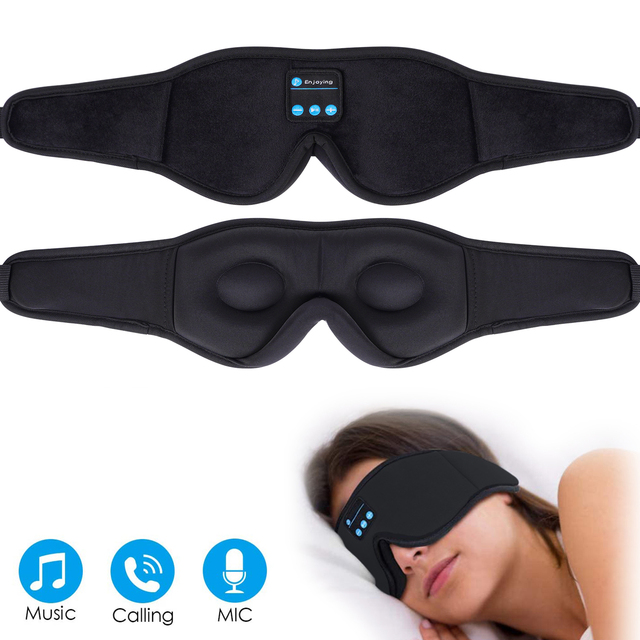 Sleep Headphones Wireless Adjustable Washable Music Smart Ultra Thin Stereo Speaker 3D Eye Mask Sleeping Headphones Headband