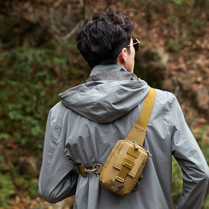 Masawei Men's <b>Mini</b> Tactical Crossbody <b>Bag</b> Molle Extendable Shoulder <b>Bag</b> Small Storage Travel Cellphone <b>Bag</b> Outdoor Sports - Product Image 4