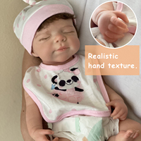 Poupée Reborn en Silicone Intégral de 18 Pouces, Jouet Doux et Réaliste pour Fille, Modèle de Dessin Animé Tendance, Anatomiquement Correcte, Éducative, pour Bébé Endormi