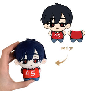 OEM Custom 5cm 10cm 15cm 20cm ricamo stella marina su misura fatto di peluche personaggio umano imbottito giocattolo - Product Image 1