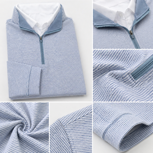 เสื้อสเวตเชิ้ตผู้ชายแบบมีซิป ¼  ปักลายตามสั่ง เนื้อผ้าบางเบา ระบายอากาศได้ดี เหมาะสำหรับเล่นกอล์ฟ - Product Image 4