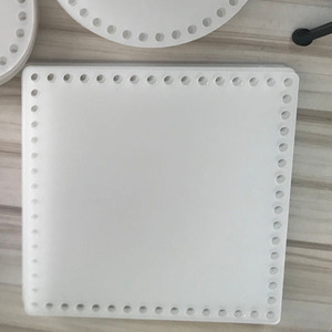 <span class=keywords><strong>Cesta</strong></span> acrílica <span class=keywords><strong>cuadrada</strong></span> de 20cm x 20cm, base de patrón de <span class=keywords><strong>cesta</strong></span> de ganchillo para <span class=keywords><strong>cesta</strong></span>, suministros de tejido para el hogar - Product Image 4