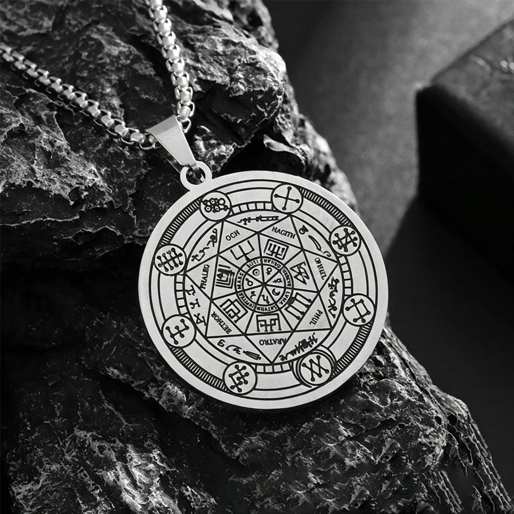 Steel-colored Guardian Necklace (30*40mm)
