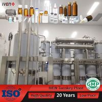 Usine clé en main pour flacons/ampoules/sirops avec contrôle PLC et écran tactile