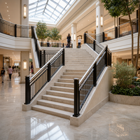 Système de balustrade en aluminium sur mesure pour villa, balcon, terrasse, escalier, poteaux de main courante, revêtement poudré noir mat extérieur