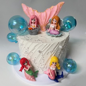 Decorazione per <span class=keywords><strong>Torta</strong></span> a Tema Sirena, Popolare Topper per <span class=keywords><strong>Torta</strong></span> di Compleanno per Ragazze - Product Image 2