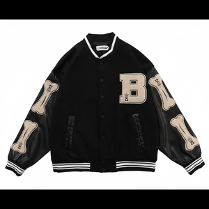 Chaqueta universitaria gráfica para hombre Chaquetas de bombardero vintage Unisex Y2k Ropa de calle de béisbol Abrigos de moda - Product Image 1