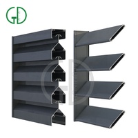 GD Lattes de confidentialité pour l'extérieur Clôture en aluminium noir Persienne pour jardin Cour arrière Système de couverture de climatisation Modélisation 3D