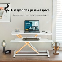 Support d'ordinateur réglable en hauteur Joyworker en acier, style moderne minimaliste, bureau pliable pour ordinateur portable Gsd75