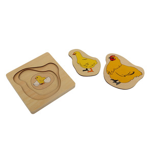 BO060 giocattoli educativi in legno <span class=keywords><strong>montessori</strong></span> di sviluppo del <span class=keywords><strong>Puzzle</strong></span> <span class=keywords><strong>Montessori</strong></span> di pollo - Product Image 4