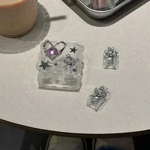 Corée mignon diamant amour coeur <span class=keywords><strong>chargeur</strong></span> étui pour <span class=keywords><strong>IPhone</strong></span> <span class=keywords><strong>11</strong></span> 12 13 14 15 16 18/20W clair Charge Protection couverture <span class=keywords><strong>chargeur</strong></span> manchon - Product Image 6