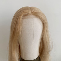 Perruque médicale ultra-douce, confortable, aspect naturel, idéale pour les cuirs chevelus sensibles, parfaite pour un usage quotidien, couleur blonde, perruque en dentelle complète
