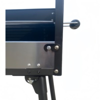 Barbecue au charbon de bois pliable réglable en hauteur, en acier thermolaqué, pour le camping