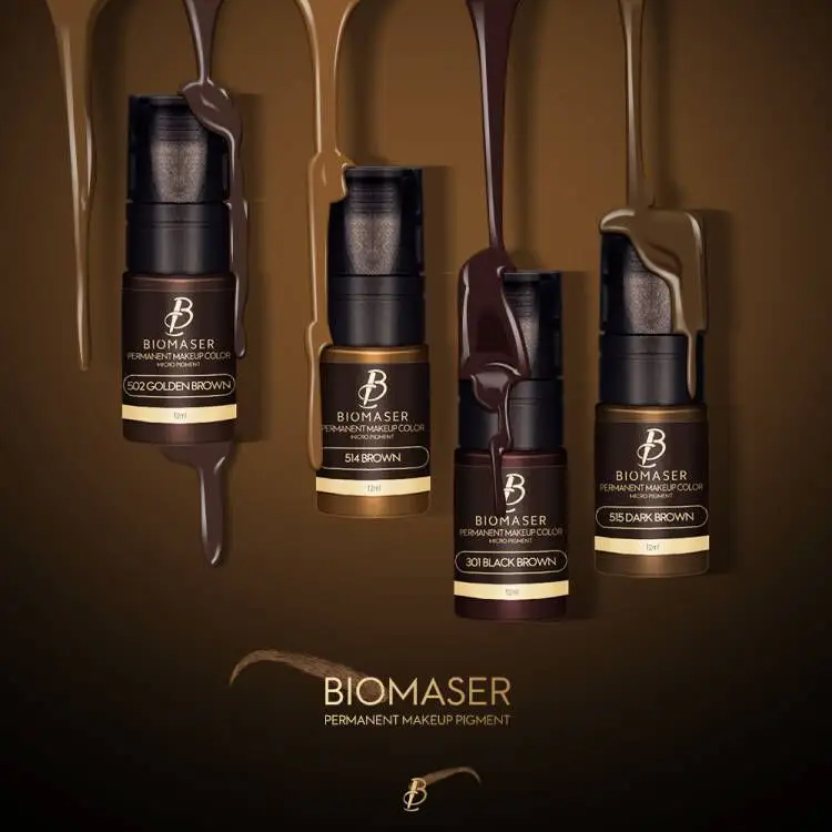Biomaser – Agent de recrutement au chili, couleur froide, tatouage de sourcils, pigment de microblading organique, maquillage permanent