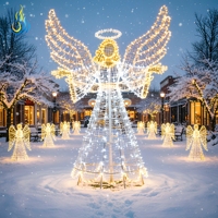 Riesige Weihnachtsengel-Lichtskulptur-Dekoration, wasserdichte LED-Festlaterne für die Außendekoration zu Feiertagen