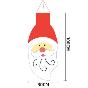 Drapeaux suspendus de noël père noël bonhomme de neige en forme d'arbre de noël tenture murale maison <span class=keywords><strong>porte</strong></span> <span class=keywords><strong>décoration</strong></span> de fête en plein air - Product Image 2