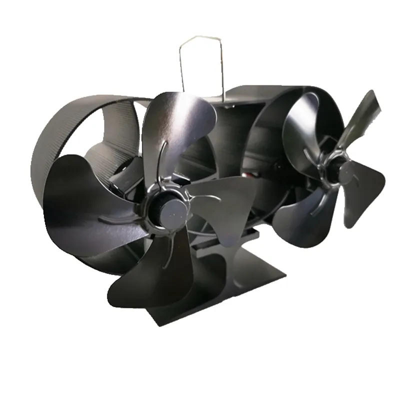 Çift bıçaklı ikiz Motor soba üst Fan taşınabilir ısı Powered ahşap pelet şömine parçaları