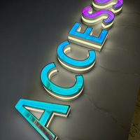 Enseigne personnalisée en miroir infini 3D à LED, acrylique, imperméable, décoration de bureau, intérieur/extérieur, multicolore, multicouche, haute qualité