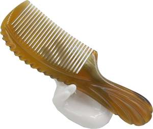 หวีฮอร์นธรรมชาติป้องกันการชี้ฟูสำหรับผมที่ดูเงางามและมีสุขภาพดีหวีเขามีสไตล์ด้วยงานฝีมือ - Product Image 2