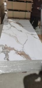 Paneles de pared de PVC de mármol UV de alto brillo, tablero de revestimiento de hoja a prueba de agua, 3x1220 X, 2800mm - Product Image 6
