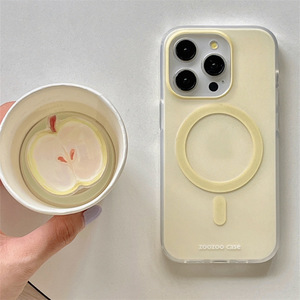 เคสแม่เหล็กสีเขียวเรียบง่ายสำหรับ iPhone 16 Pro Max 15 14 13 ป้องกันสองชั้น - Product Image 4