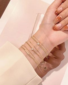Xinfly 18K Pure Gold Jewelry Double Chain Diamond <b>Bracelets</b> <b>Adjustable</b> <b>Bracelets</b> Natural Diamond Jewelry - Product Image 2