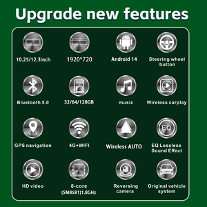 Pour Mercedes-Benz Classe E W207 NTG 4.0/4.5/5.0 UIS8581 10.25 pouces/12.3 pouces Écran de voiture Android, CarPlay multimédia <span class=keywords><strong>sans</strong></span> fil intégré <span class=keywords><strong>GPS</strong></span> - Product Image 6