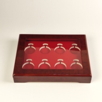 Boîte de rangement pour montres de poche en bois brillant avec doublure en velours, couvercle en acrylique, charnière métallique, logo personnalisé pour collection de montres, présentoir cadeau
