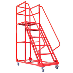 New Warehouse <b>Climbing</b> Ladder Detachable Folding Ladders Aluminum Platform - Product Image 4