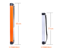 Tube de rangement pour balles de tennis GRAVIM avec ensemble combiné 3 pièces Orange/Blanc ou couleur personnalisée
