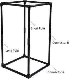 Großer Zusammenklappbarer Umweltfreundlicher Insektenkäfig mit Reißverschluss, Festem Muster und Kunststoffschale für Riesige Monarch-Schmetterlinge und Haustiere - Product Image 4