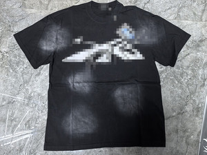 Camiseta de Hombre Alxin Spot Goods, Informal, Holgada, de Punto, de Manga Corta, 100% Algodón, Vintage, con Estampado de Estrella Infernal - Product Image 2