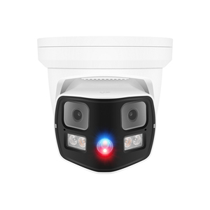 4K 8MP 180 °   Cámara <span class=keywords><strong>de</strong></span> Seguridad IP PoE Panorámica <span class=keywords><strong>de</strong></span> Doble Lente, Luz Estroboscópica Roja y Azul, Alarma con Audio, Visión Nocturna Inteligente <span class=keywords><strong>en</strong></span> Color, Comunicación Bidireccional, NDAA - Product Image 1