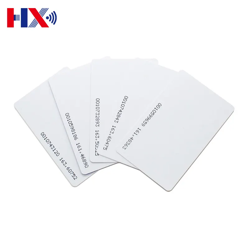 Cr80 nhựa trắng trống có thể in tùy chỉnh RFID với chip Trắng nhựa PVC thẻ cho kiểm soát truy cập thẻ