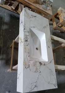 Elegante todo en uno a prueba de óxido montado en la pared baño vanidad estrecho apartamento <span class=keywords><strong>lavabo</strong></span> gabinete - Product Image 6