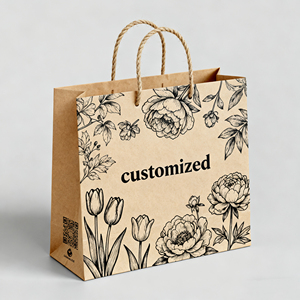 Bán buôn mang nhãn hiệu tùy chỉnh in quần áo sang trọng bán lẻ Quà Tặng mua sắm Đen Túi giấy với logo khuyến mại xử lý - Product Image 4