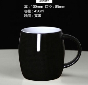 New 2021 Marble Matte Black Ceramic Mug Coffee Custom Handle 300ml Home Ceramic Cups Tumbler - Product Image 6