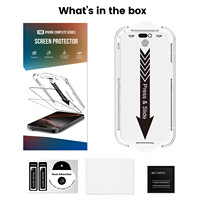 Protection d'écran incurvée en verre trempé 9D antistatique facile à installer pour téléphones portables iPhone 18 17 Pro Max 16 15