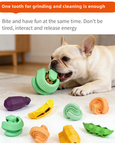 Jouet à mâcher pour chien en caoutchouc résistant, non toxique, balle résistante aux morsures, favorise la santé dentaire - Product Image 5