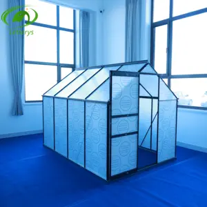 PC polycarbonate sheet outdoor green houses aluminum frame garden greenhouse