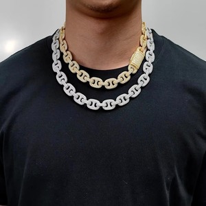 Pass Diamond <b>Tester</b> VVS1 Moissanite Cuban Chain GRA 18K <b>Gold</b> Vermeil 925 Silver Bezel Setting Custom Iced Hip Hop Jewelry - Product Image 3