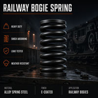 Ressort de bogie ferroviaire robuste, amortisseur de chocs, testé en charge, résistant aux intempéries
