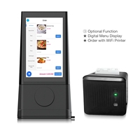 Exhibidor Digital de Mesa con Doble Pantalla y Funcionamiento a Batería, para Publicidad en Carpas, Menús para Bares, Restaurantes, Cafeterías y Salones