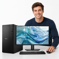 Computadora de Escritorio Dell ECT1250 Nueva, con Procesador I5-12400, 8GB/16GB de RAM DDR5, SSD+HDD NVMe y Monitor de 21.5 Pulgadas, Ideal para Oficina y Negocios