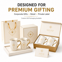 Mug à café en céramique blanche de luxe avec anse dorée et motif géométrique boussole, idéal pour cadeau haut de gamme, OEM, ODM, vente en gros personnalisée