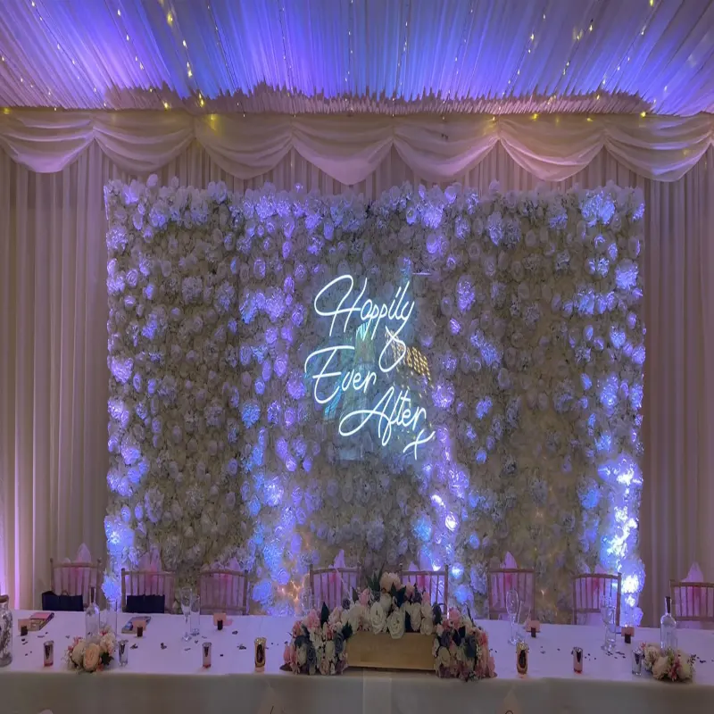 Led personalizzato sfondo di nozze illuminazione led insegna al neon luce felice insieme allegria per amare felici e contenti insegna al neon per parete