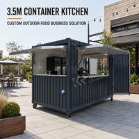 Restaurant mobile préfabriqué en conteneur de 20 pieds ou 40 pieds, kiosque de restauration rapide en plein air, café avec équipement de cuisine en option