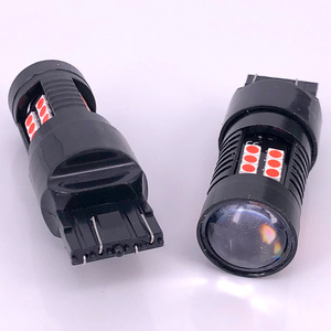 Bombilla LED de Reversa Automática <span class=keywords><strong>Dembele</strong></span> 1156 1157 T20 3030 21SMD T20 7443 W21-5W, Luz de Señal de Giro LED Ámbar, Blanca y Roja para Automóvil - Product Image 3