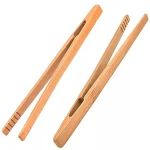 Tailai Holz Küchen zubehör Bambus Clip Tee Clip Bambus Toaster Lebensmittel zange für Brot
