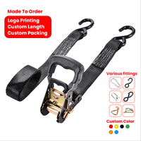Correas de Amarre Resistentes de 1.5 Pulgadas con Mango de Goma Antideslizante, Logotipo Personalizado Impreso, Correas de Trinquete para Remolques de ATV y UTV